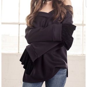 NWT J.O.A Off The Shoulder Sweater Top